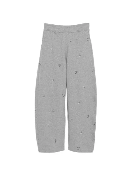 Pantaloni Jnby cu broderie gri