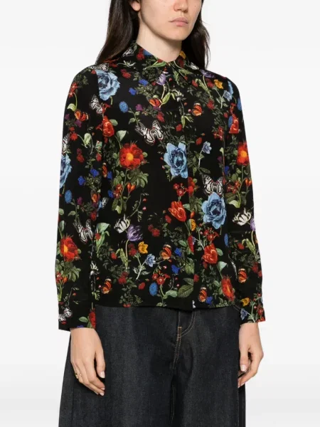 Cămașă Alice + Olivia cu model floral cu imagine negru