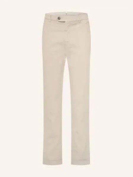 Berwich Chino Kalhoty Yretrolong Slim Fit béžová