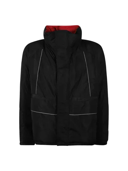 Lniana parka Balenciaga kopertowa czarna