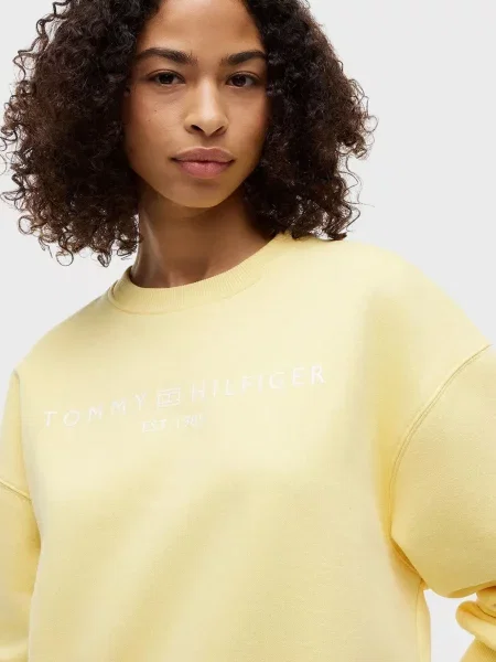 Свитшот Tommy Hilfiger с лого желтый
