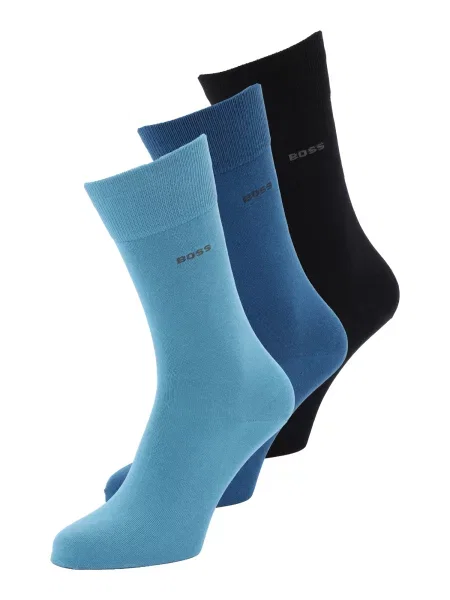 BOSS Nogavice modra / nočno modra / svetlo modra siva