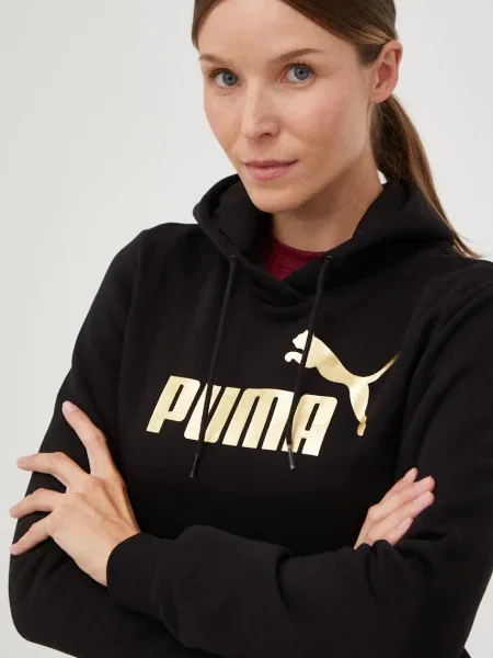 Mikina Puma černá s potiskem bílá