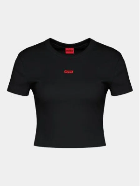 HUGO Tricou | Cropped Fit negru