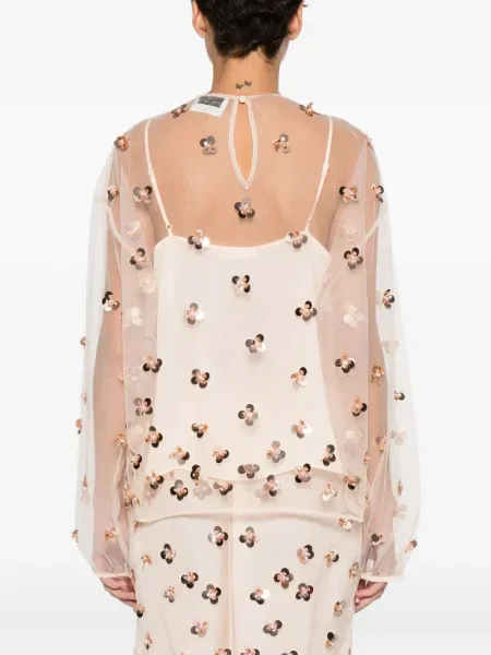 Bluză Forte_forte cu paiete cu model floral
