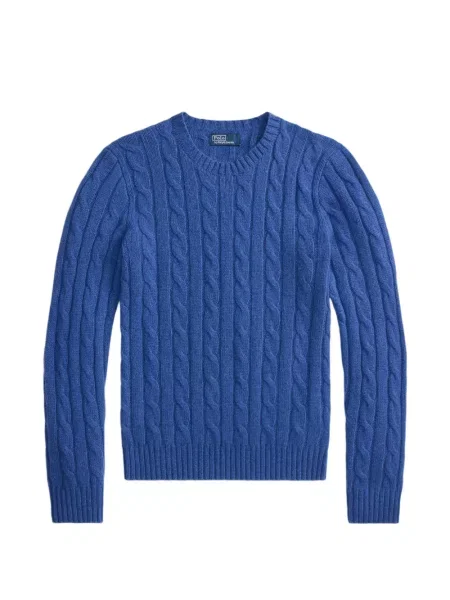 Hímzett csíkos galléros pólóing Polo Ralph Lauren kék