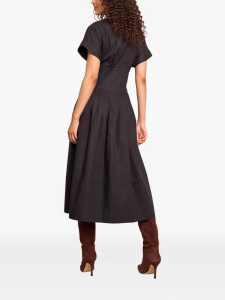 Rochie midi Cara Cara până la genunchi de costum negru