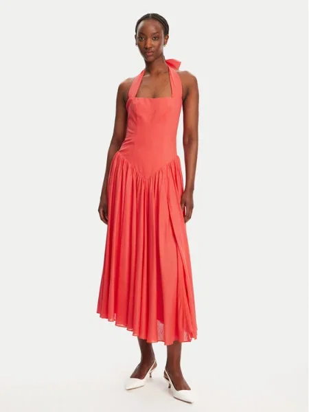 BARDOT Rochie cocktail Marabella Halter Coral