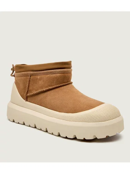 UGG Bocanci ULTRA MINI WEATHER HYBRID | piele întoarsă bej