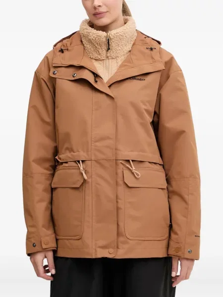 Geacă Columbia cu glugă maro