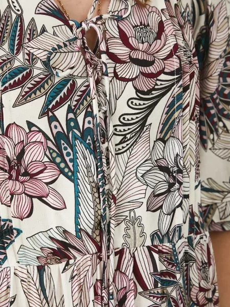 Medicine sukienka multicolor midi rozkloszowana