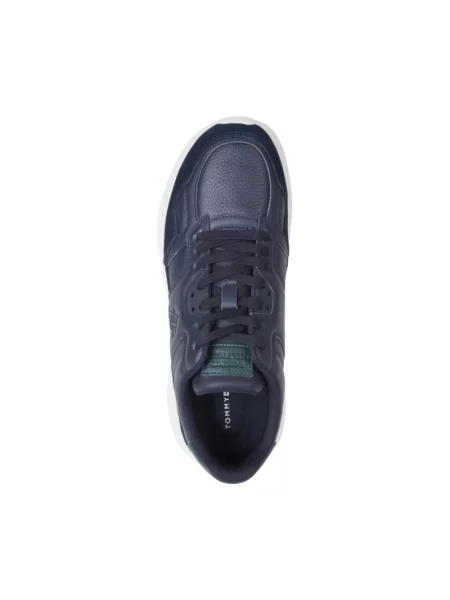 Sneakersy Tommy Hilfiger skórzane niebieskie