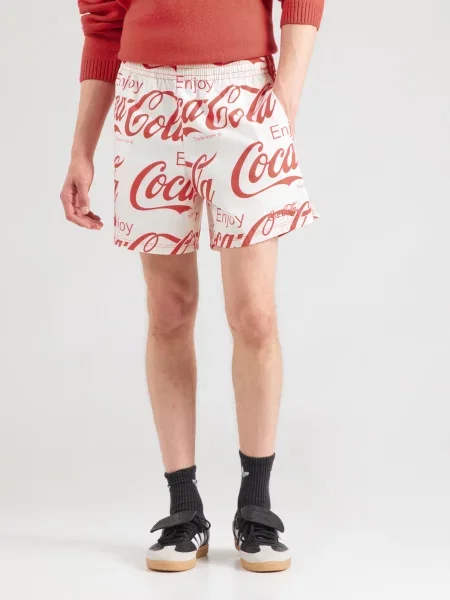 ADIDAS ORIGINALS Nohavice Coca-Cola Classic červená biela