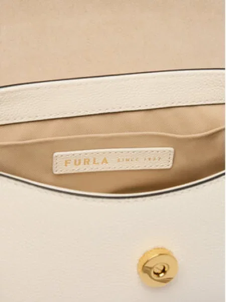 Furla klasična usnjena torbica Moonlight Mini Top Handle bež