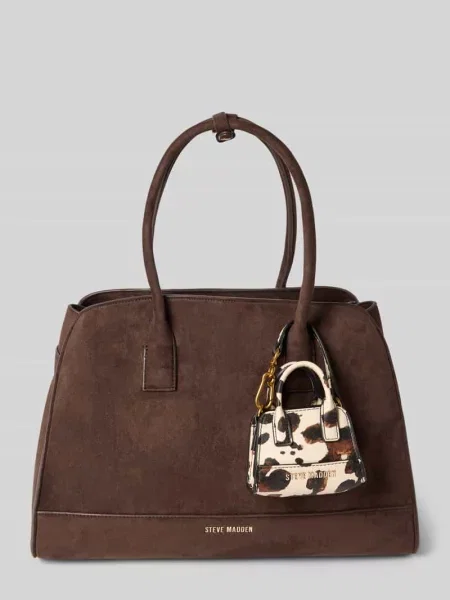 Torebka z uchwytem model ‘Bharlii’ brązowa