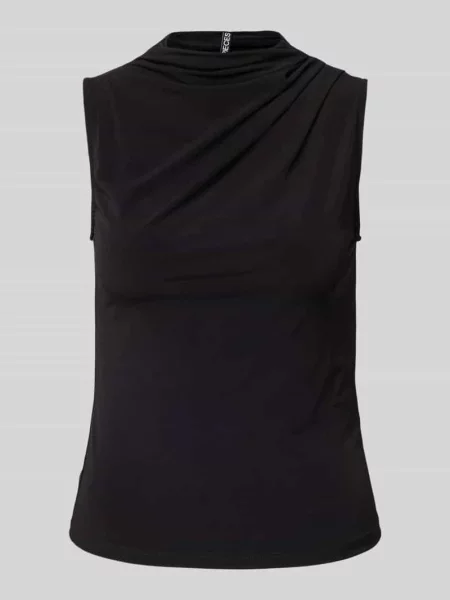 Bluzka Pieces ze stójką czarna