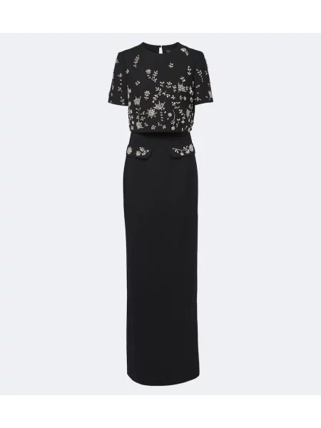 Rochie Oscar De La Renta de lână negru