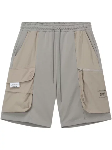 Kratke hlače kargo Musium Div. s printom siva