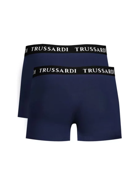 Bokserki Trussardi z autografem niebieskie