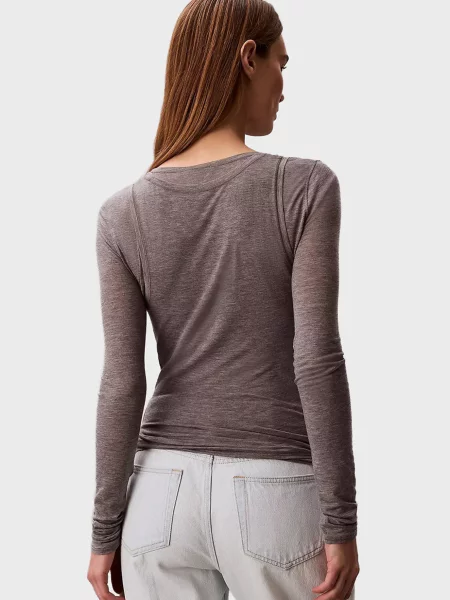 Лонгслів Calvin Klein Jeans сірий