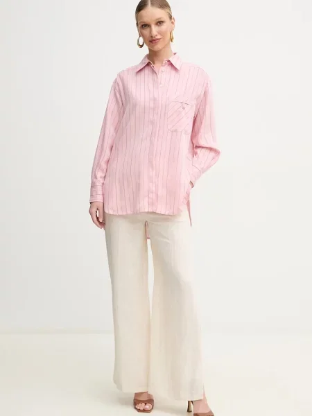 Сорочка Marella BALLATA relaxed класичний комір рожевий