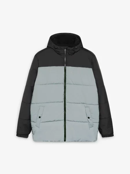 Odblaskowa kurtka regular fit czarna