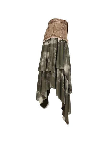 Fustă din denim Vivamus verde