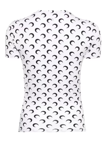 Tricou Marine Serre din jerseu alb