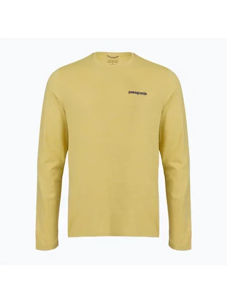 Longsleeve pentru bărbați Patagonia Cap Cool Daily Boardshort Logo LS limestone yellow Light Limestone yellow x-dye galben