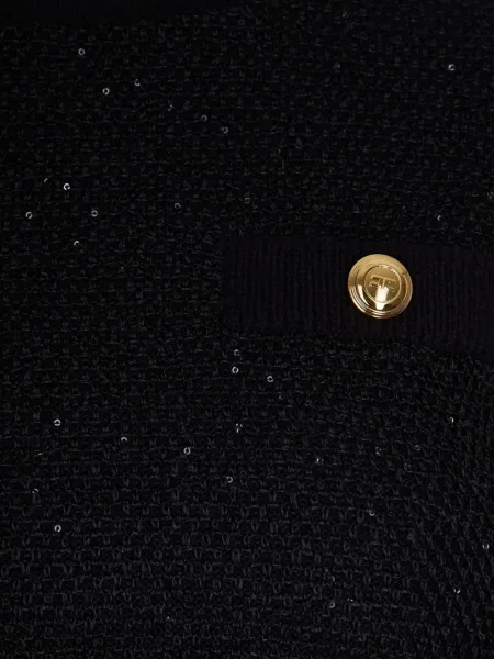 Top Elisabetta Franchi cu paiete negru