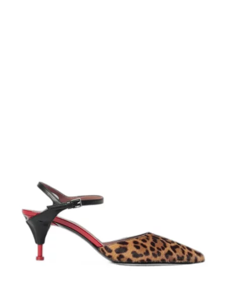 Pantofi cu toc Premiata cu imagine cu model leopard slingback maro
