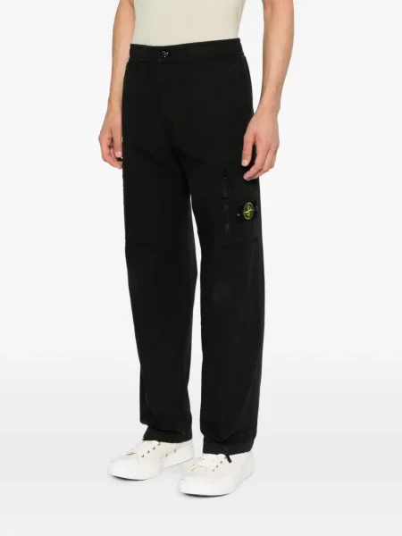 Pantaloni cargo Stone Island cu strasuri negru