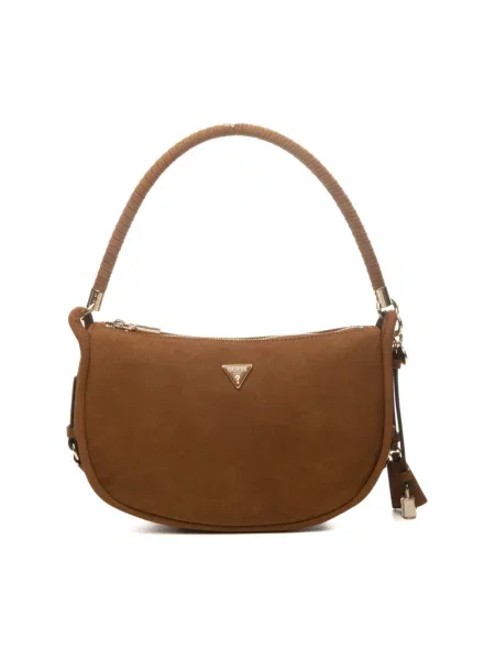 Torebka hobo Guess skórzana brązowa