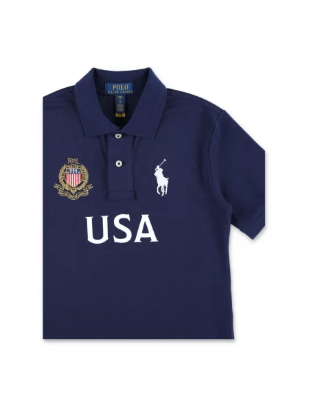 Koszulka polo Polo Ralph Lauren z siateczką granatowa