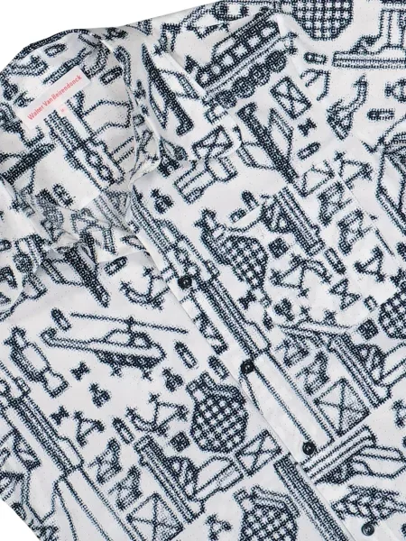 Cămașă Walter Van Beirendonck cu imagine alb