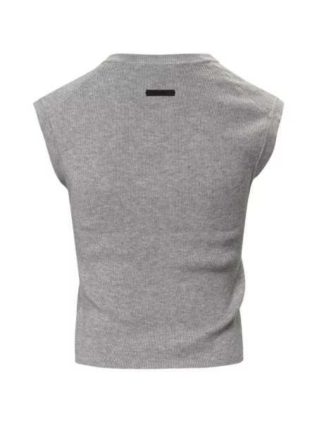 Πλεκτός περικομμένο τοπ Fear Of God Essentials γκρι