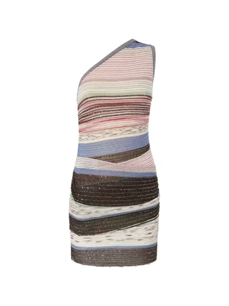 Rochie mini Missoni cu dungi de costum mini maro