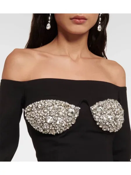 Rochie Area de cristal negru