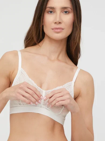 Сутиен Spanx от дантела с изчистен дизайн бяло