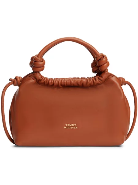 Tommy Hilfiger Geantă Th Soft Leather Med Crossover maro
