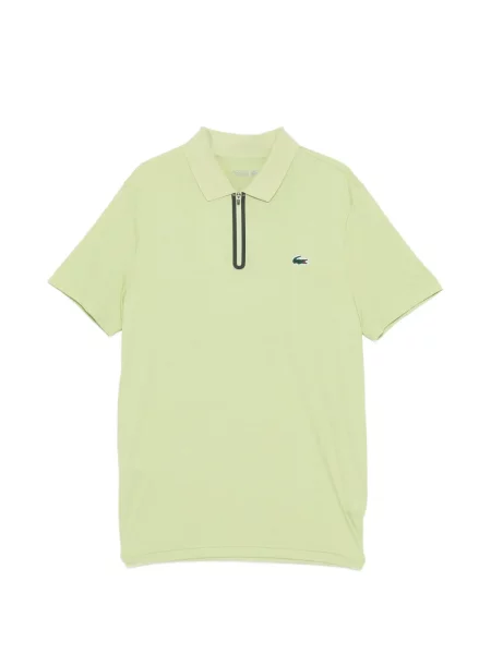 Polo Lacoste din jacard tenis verde