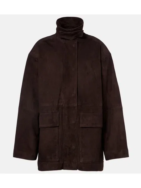 Geacă Rotate din piele de căprioară maro