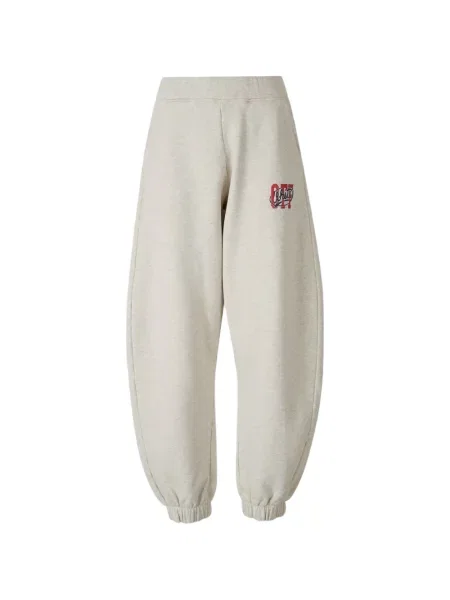 Pantaloni Off-white cu imagine alergare alb
