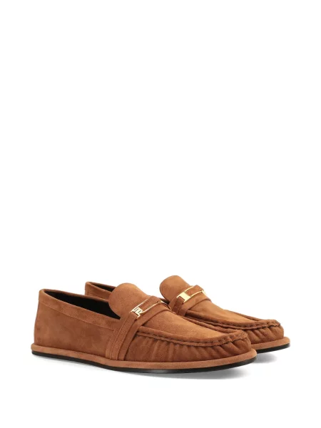 Pantofi loafer Sergio Rossi cu autograf maro