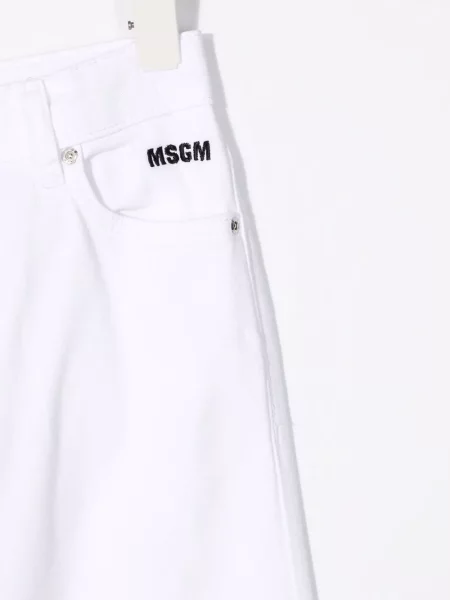 Szerokie jeansy dziecięce Msgm białe