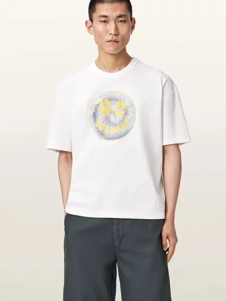 AllSaints tricou bărbătesc din SPUN alb