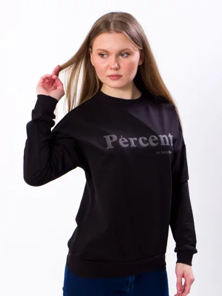 Світшот Носи своє бавовна/поліестер чорний