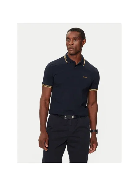 Boss Pólóing Paul Slim Fit sötétkék