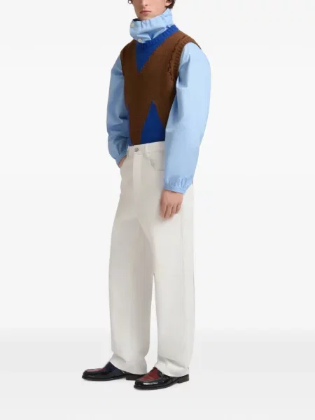Pantaloni Marni alb