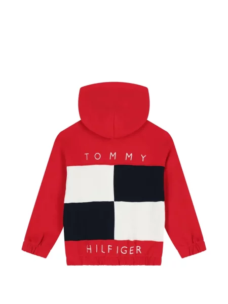 Bluza z kapturem dziecięca Tommy Hilfiger czerwona